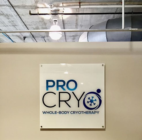 Pro Cryo - Custom Back-Mounted Print on Acrylic with Stand-offs. Indoor Sign
