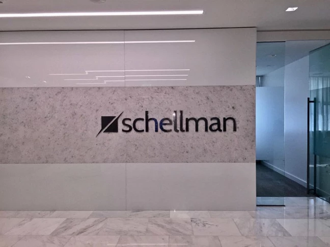 Schellman - Custom Polished Aluminum Letters for Indoor Signage