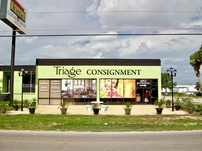 Custom Outdoor Dimensional Letters and Window Graphics for Triage Consignment