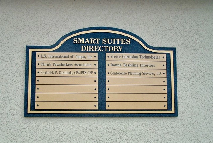 Custom Directory & Wayfinding Sign with Changeable Panels  in North Tampa