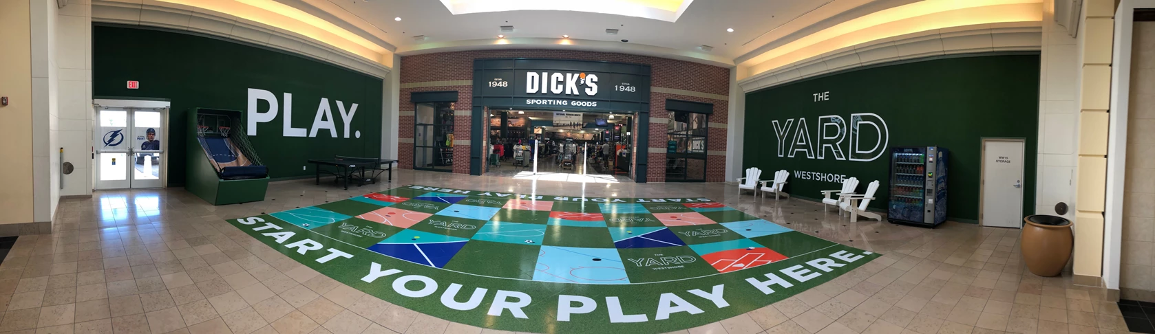 Westshore Plaza Indoor Play Area with Wall and Floor Graphics