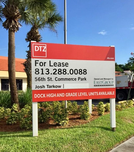 Custom For Lease Post and Panel Sign